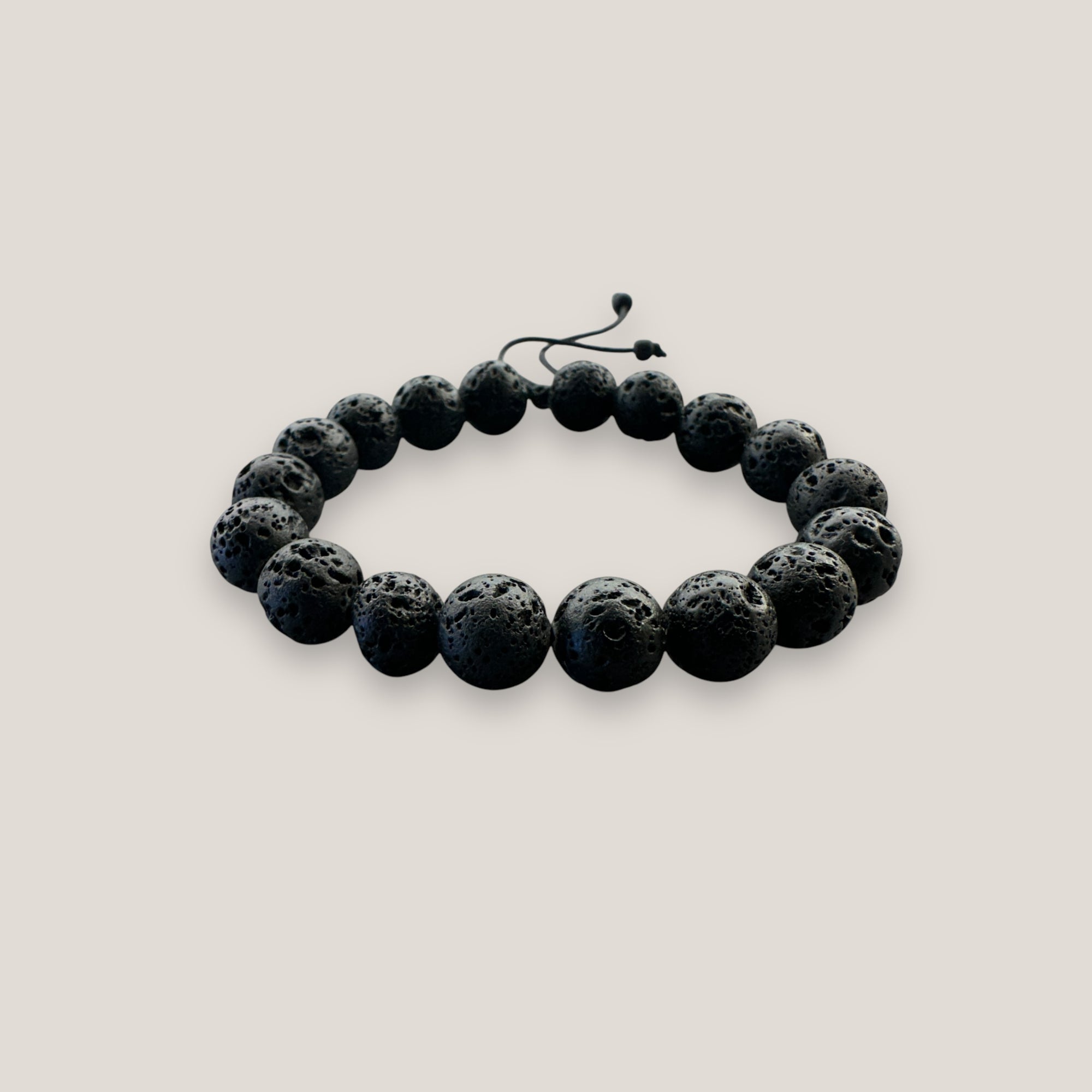 10 mm schwarzes Lava-Basisarmband