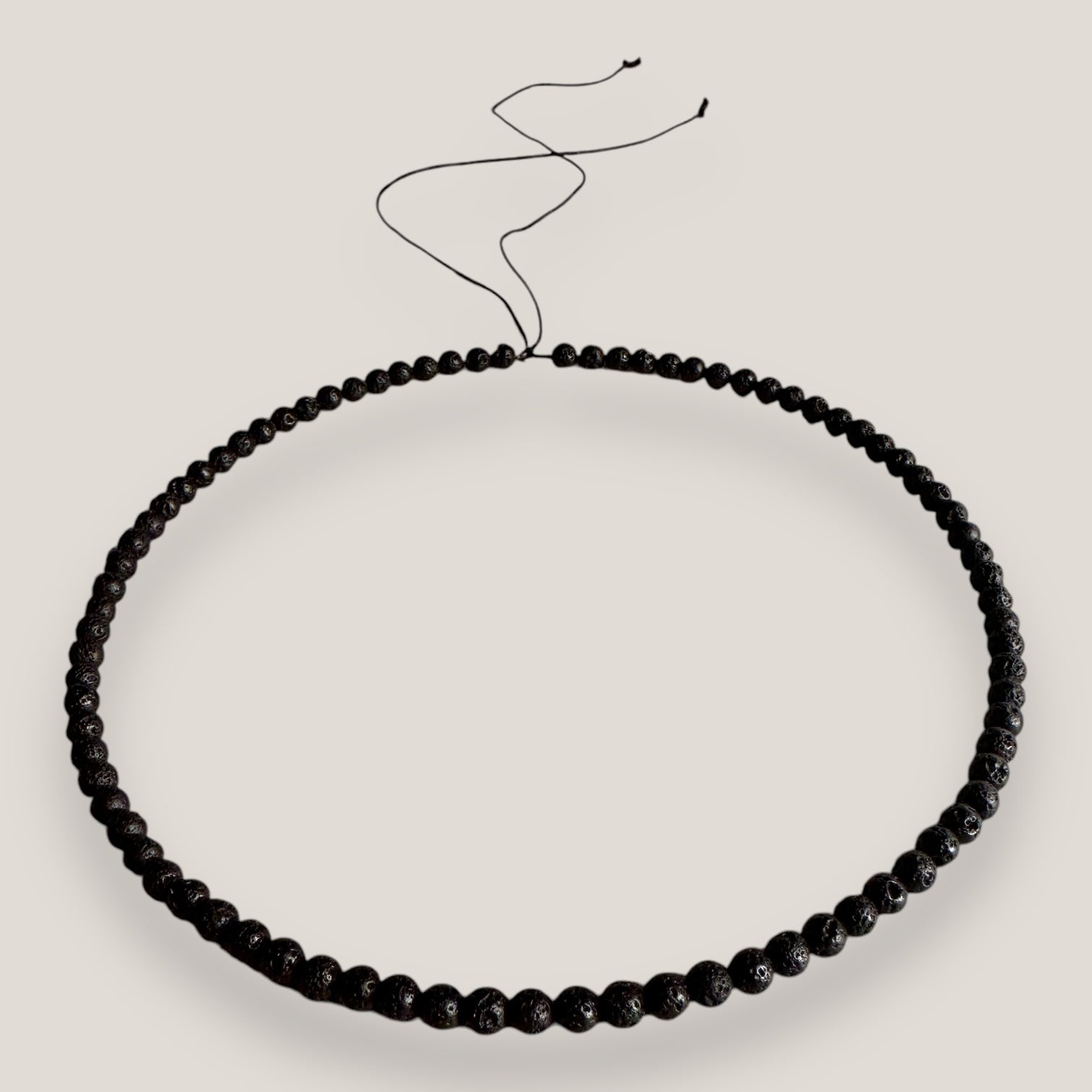 Collar mini base 4mm lava negra