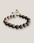 Pulsera base 8mm esponja coral gris claro