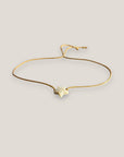 Pulsera minimal con estrella 8mm de nácar blanco
