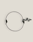 Pulsera isla de Fuerteventura 10mm acero titanio negro con cadena fina soldada