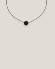 Collar minimal bola de lava negra 12mm