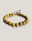 Pulsera base 8mm esponja coral amarillo mostaza