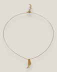Collar isla de Fuerteventura 20mm acero titanio oro rosa con cadena fina soldada