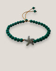 Golden turtle bracelet and colored lava