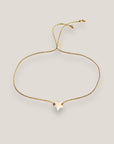 Pulsera minimal con estrella 8mm de nácar blanco