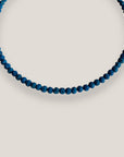 Collar mini base 4mm esponja coral azul indigo isla