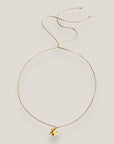 Collar minimal con estrella de howlita amarilla