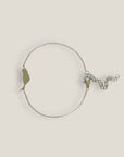 Pulsera isla de Fuerteventura 15mm acero titanio con cadena fina soldada
