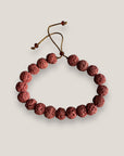 Pulsera base 8mm esponja coral granate