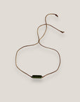 Pulsera minimal con tubo de esponja coral caqui