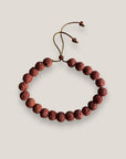 Pulsera base 6mm esponja coral granate