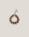 Pulsera grandes cuentas esponja coral rosa