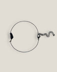 Pulsera isla de Fuerteventura 15mm acero titanio negro con cadena fina soldada