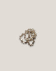 Anillo triple con perlitas 4mm blancas naturales, elásticos con cuentas acero