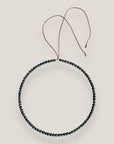 Collar mini base 4mm esponja coral azul pavo real