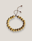 Pulsera base 8mm esponja coral amarillo mostaza