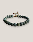 Pulsera base 6mm esponja coral verde salvaje