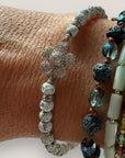 Maxi luxi silver turtle bracelet and lava color