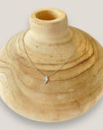 Collar isla de Fuerteventura 10mm acero titanio con cadena fina soldada