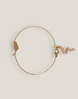 Pulsera isla de Fuerteventura 15mm acero titanio oro rosa con cadena fina soldada