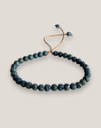 Pulsera mini base 4mm lava azul pavo real