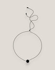 Collar minimal bola de lava negra 12mm