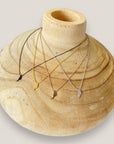 Collar isla de Fuerteventura 10mm acero titanio con cadena fina soldada