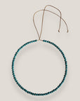 Collar mini base 4mm esponja coral azul turquesa
