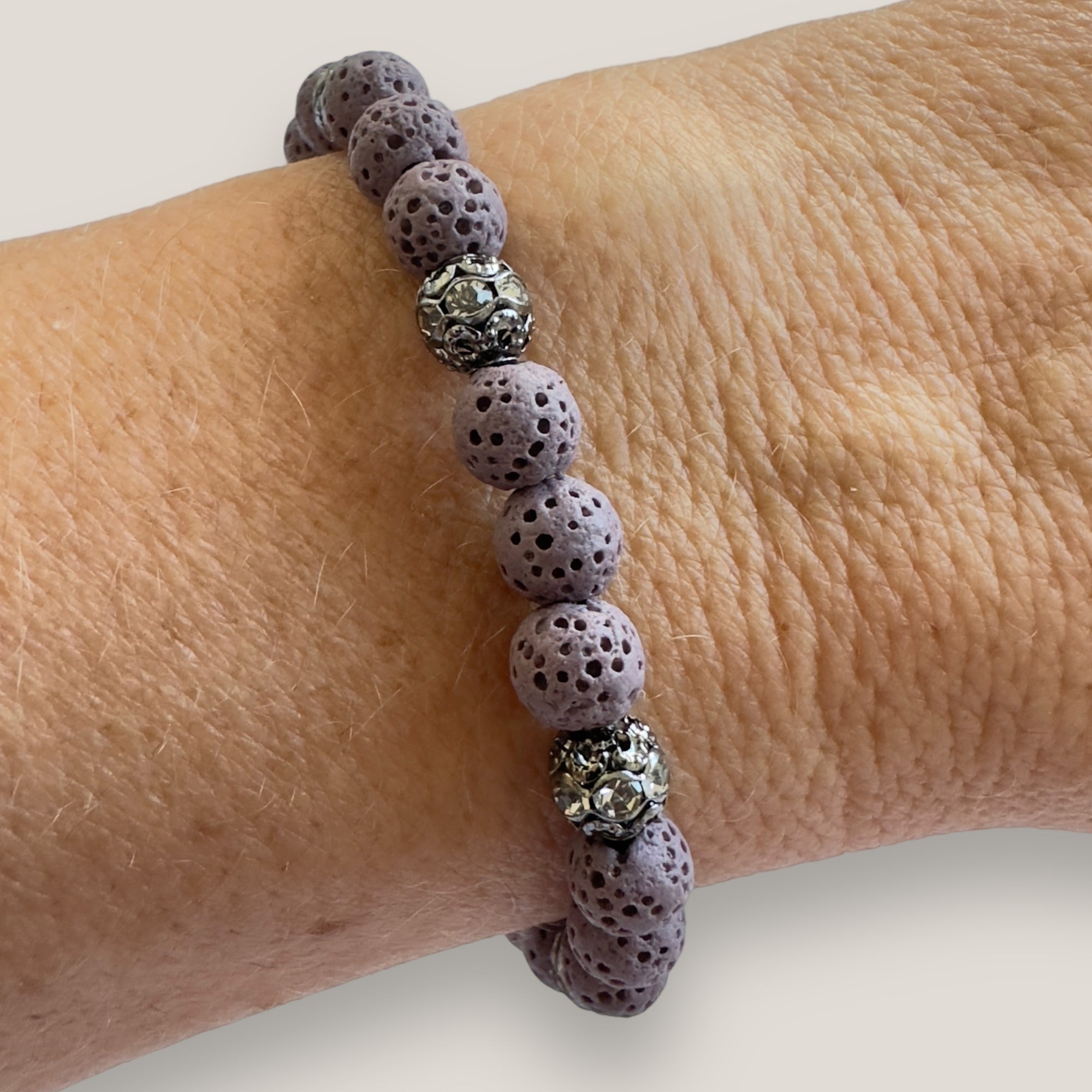 Bracelet with large golden turtle and colored lava