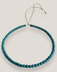 Collar mini base 6mm esponja coral azul turquesa