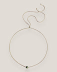 Collar minimal con bola esponja coral caqui