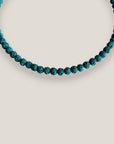 Collar mini base 6mm esponja coral azul turquesa