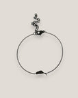 Pulsera isla de Fuerteventura 10mm acero titanio negro con cadena fina soldada
