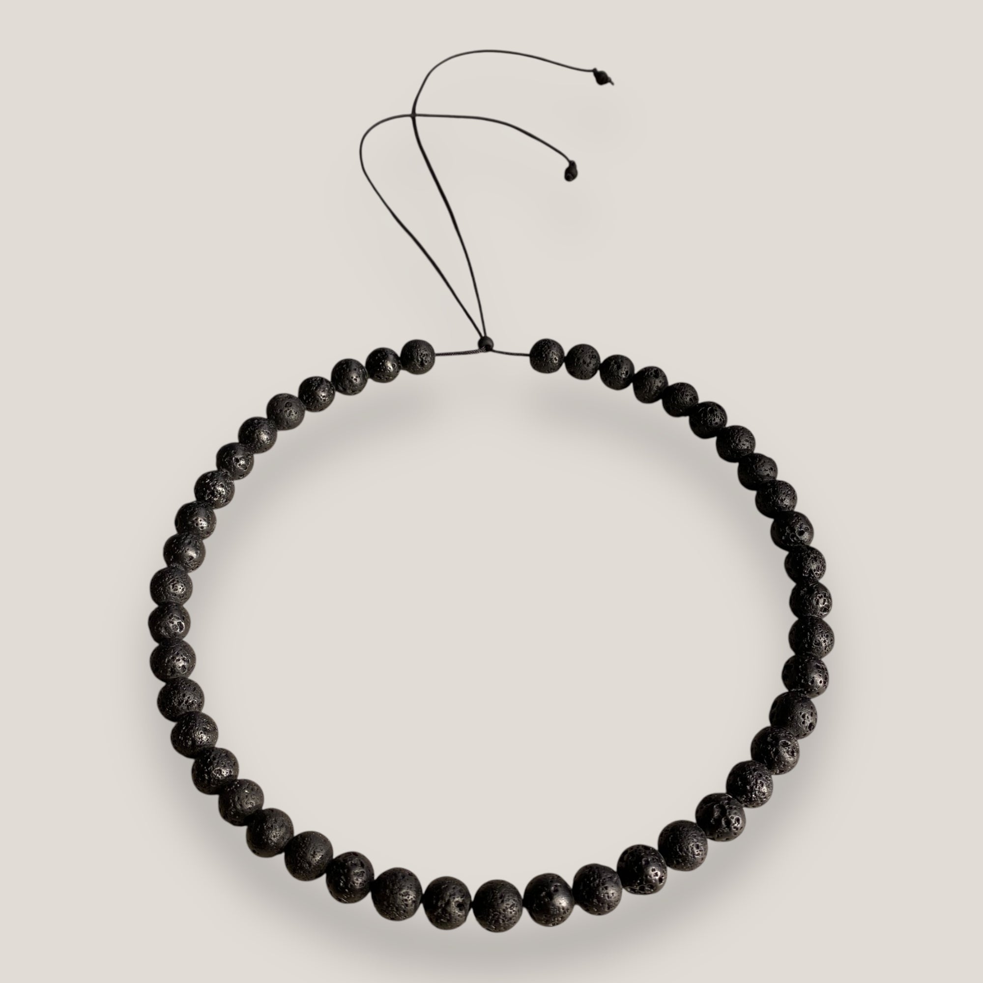 Collar Gran Base 8mm lava negra