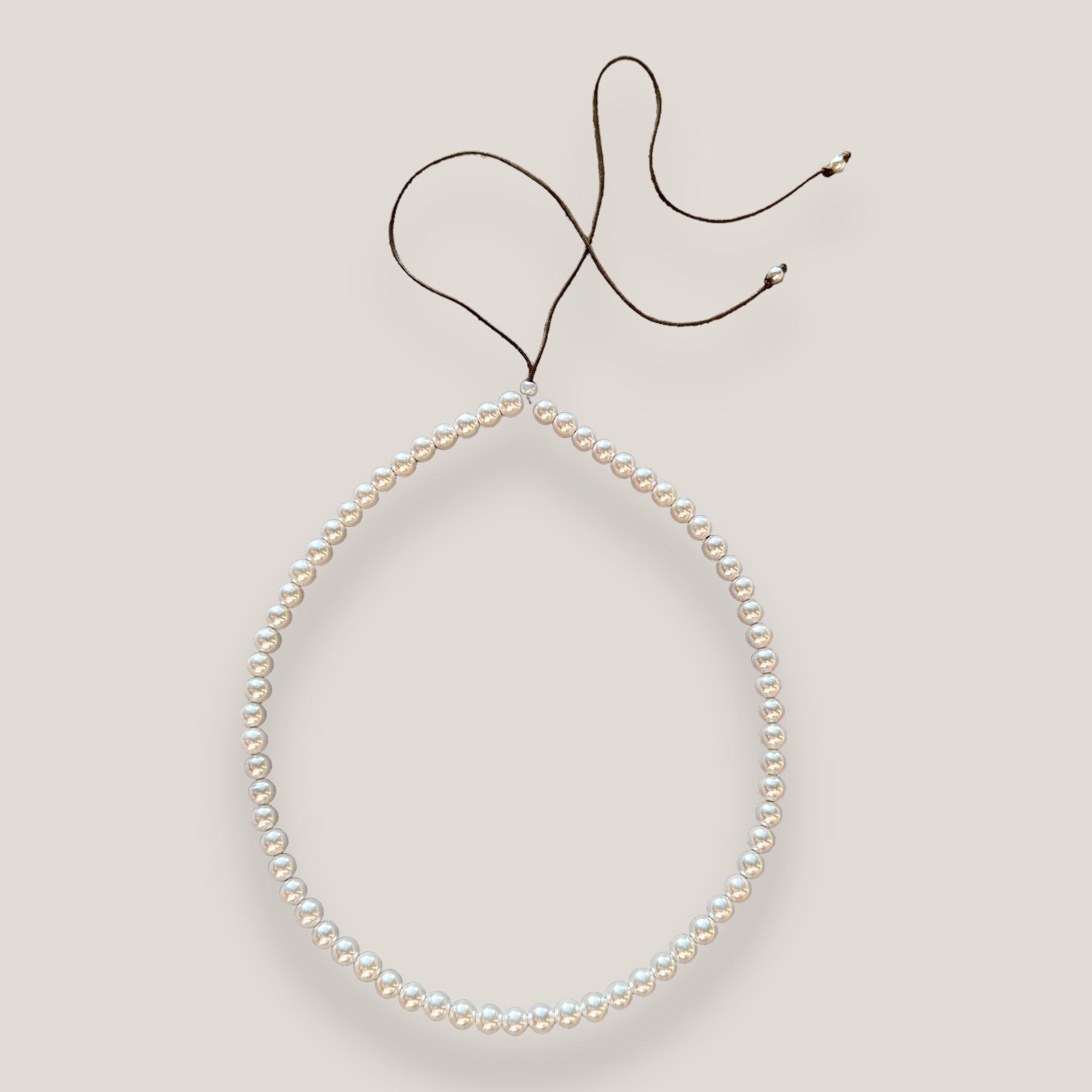 Collar de perlas 6mm de cristal nacarado