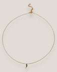 Collar isla de Fuerteventura 10mm acero titanio oro rosa con cadena fina soldada