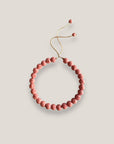 Pulsera medium base 6mm esponja coral rosa