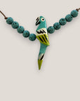 Collar midi loro madera verde turquesa lava verde agua