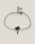 Pulsera cadena con palmera acero