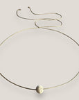 Collar minimal con bola 8mm de lava blanca