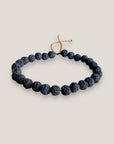 Pulsera base 6mm esponja coral azul marino