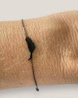 Pulsera isla de Fuerteventura 15mm acero titanio negro con cadena fina soldada