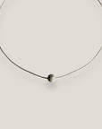 Collar minimal con bola 6mm de lava gris