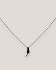 Collar isla de Fuerteventura 20mm acero titanio negro con cadena fina soldada