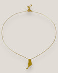 Collar isla de Fuerteventura 20mm acero titanio oro con cadena fina soldada