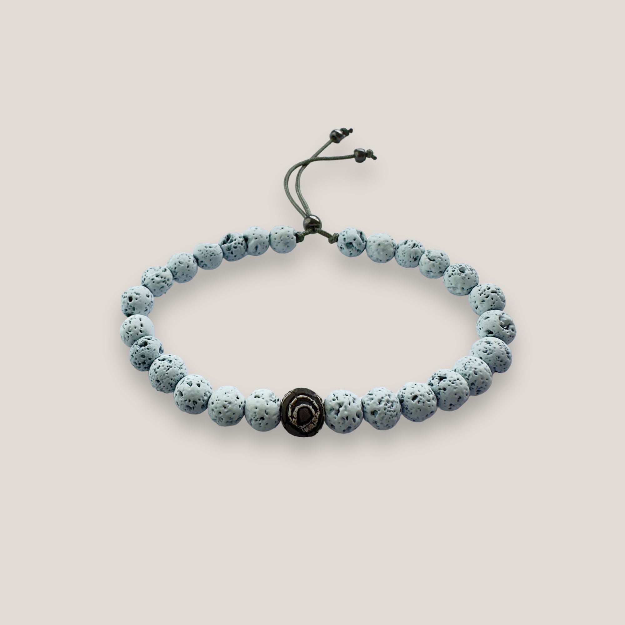 Pulsera ojo aborigen y lava blanca