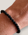Pulsera base 4mm lava negra