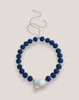 Collar gran caracola turbante nácar blanco esponja coral azul oscuro