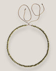 Collar mini base 4mm esponja coral verde olivina